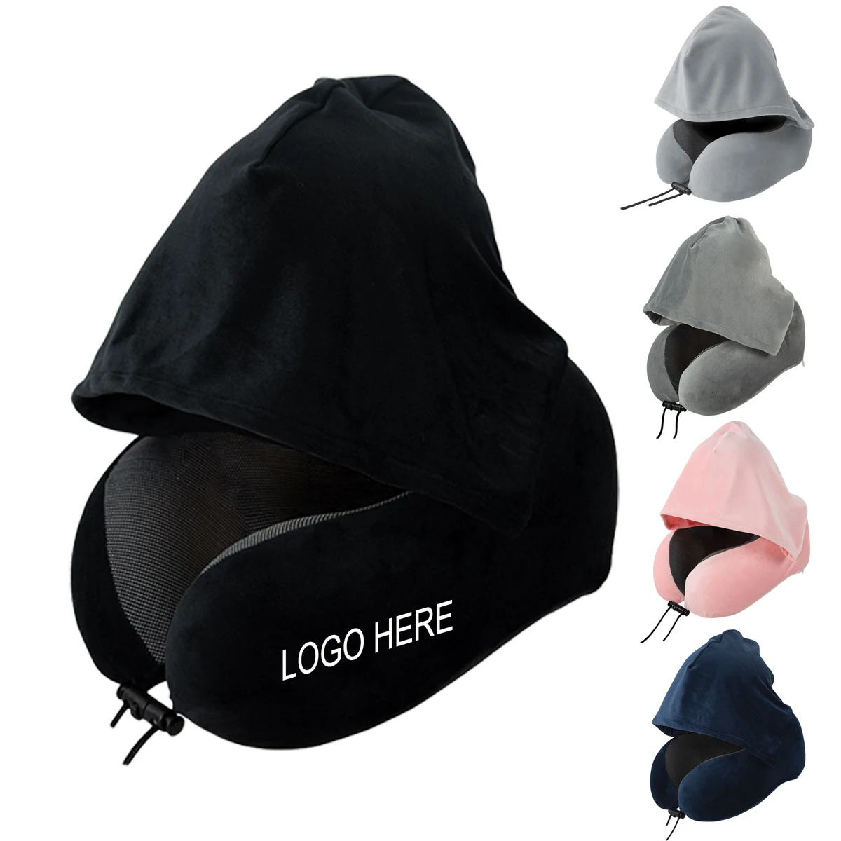 Memory Foam Hooded Neck Pillow For Travel 1