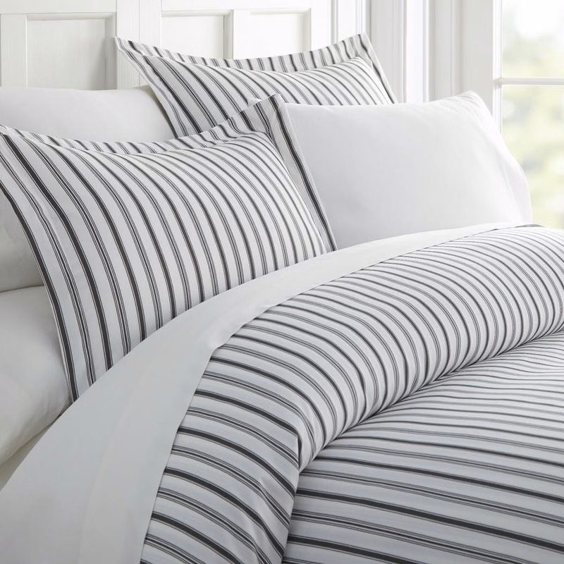 Duvet Cover Sets - Vertical Stripes King 3 Piece
