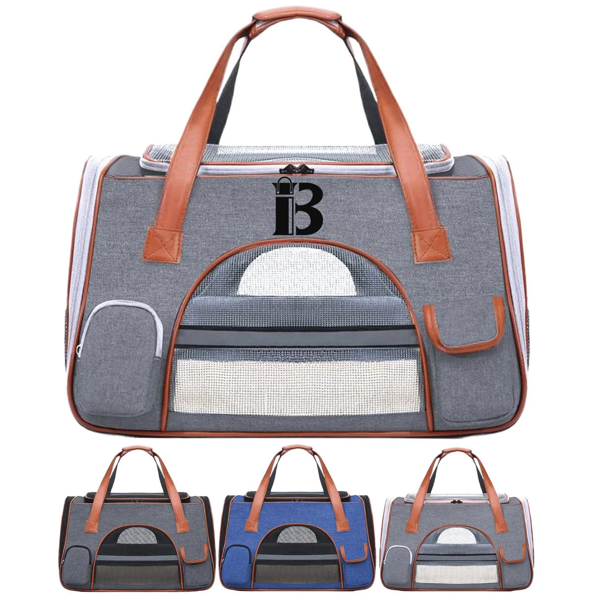 Large Capacity Foldable Oxford Pet Carrier Bag 1