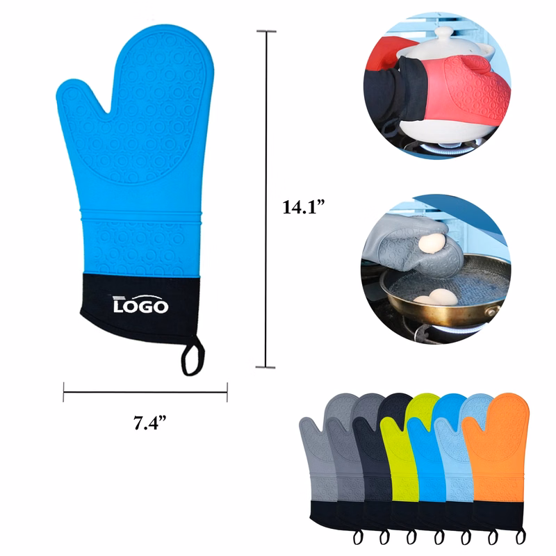 MOQ100 Heat Resistant Silicone Oven Mitts
