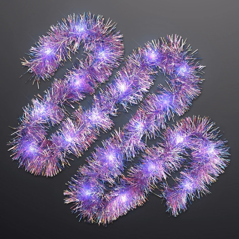 Iridescent Tinsel Boa and Craft Light, 6.5 Feet