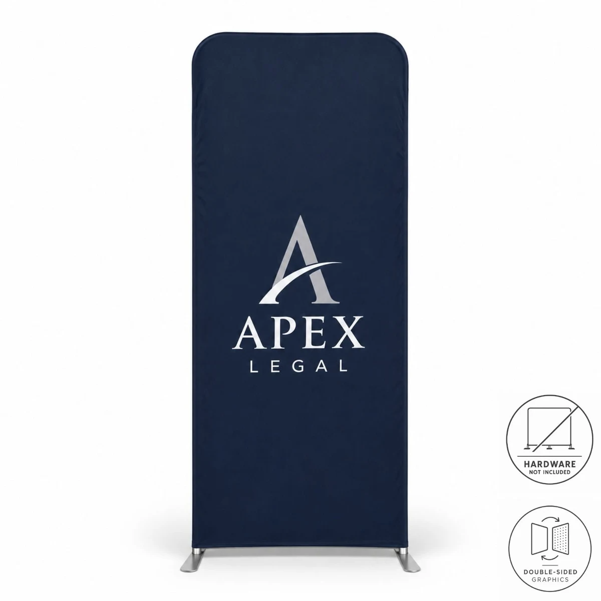 24 Hr Express - Replacement Graphics Double Sided 3'W x 96"H EuroFit Tension Fabric Slip on Cover 1