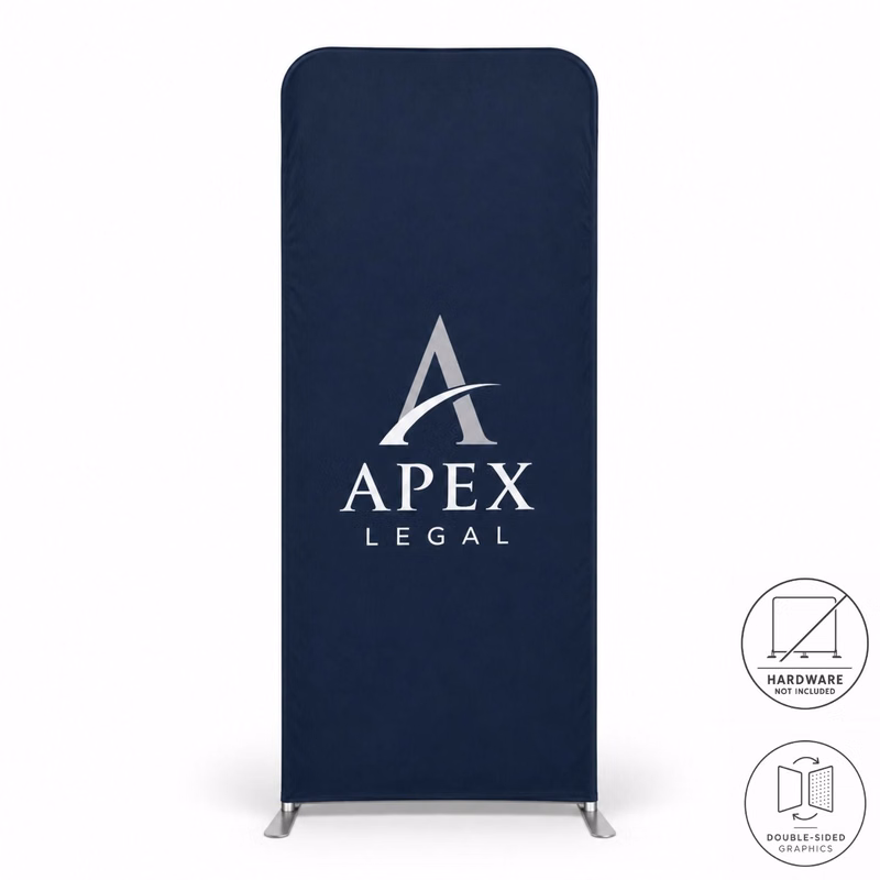 24 Hr Express - Replacement Graphics Double Sided 3'W x 96"H EuroFit Tension Fabric Slip on Cover