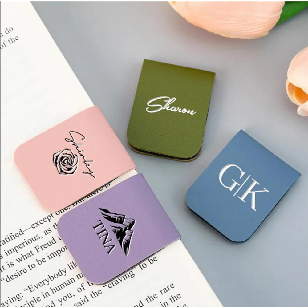 Leather Magnetic Bookmark-Square 1