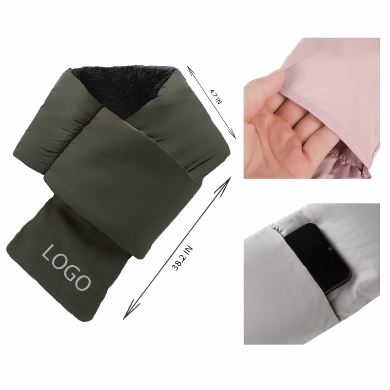 MOQ 10 PCS Versatile Winter Fleece Thermal Scarf