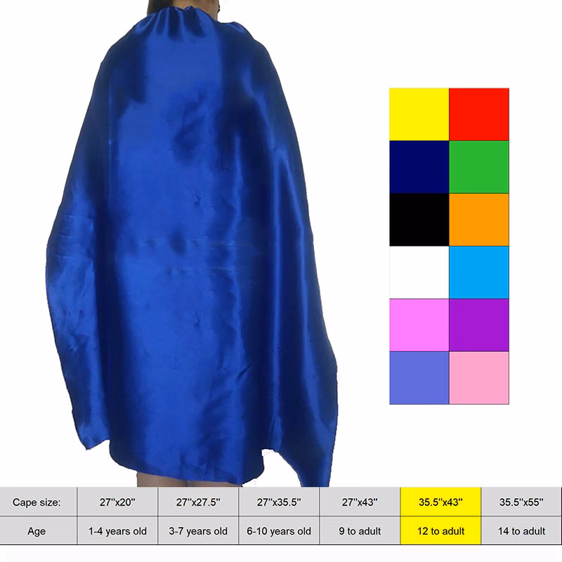 Adult Size Costume Cape – Superhero Style (35 1/2" x 43")