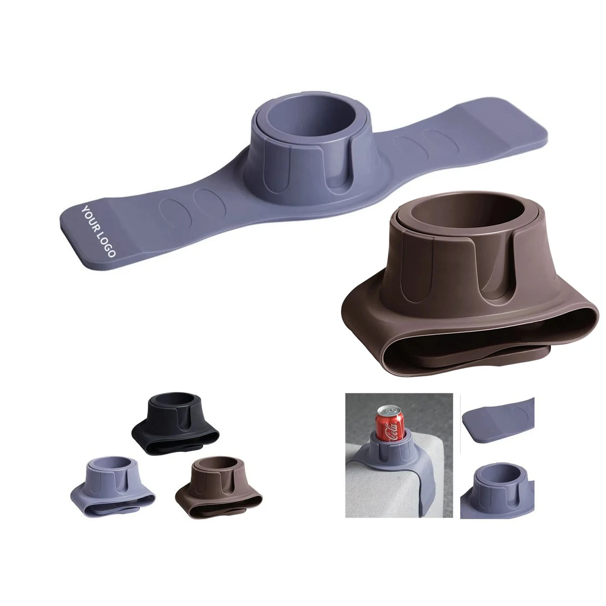 Silicone Cup Holder with Flexible Sofa Arm Design 1