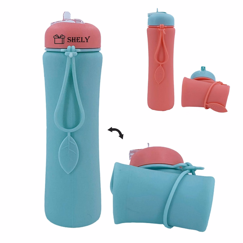 Silicone Portable Reusable Foldable Cup with Lid