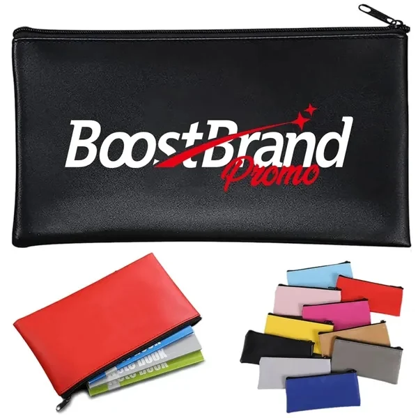 Custom Genuine Leather Cash & Card Pouch with Zipper — Professional & Corporate Gift 1