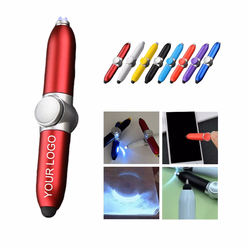 LED Fidget Pen 0.4" x 5.12" with Touch Screen Stylus, Ideal for Focus