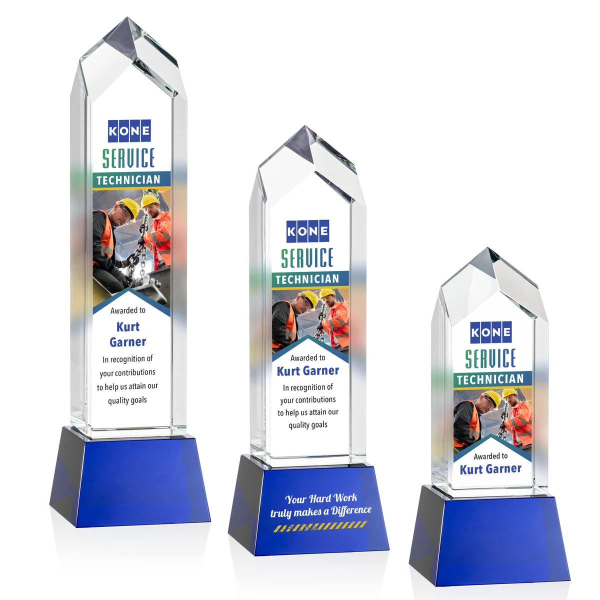 Clarington VividPrint™ Award on Base - Blue 1