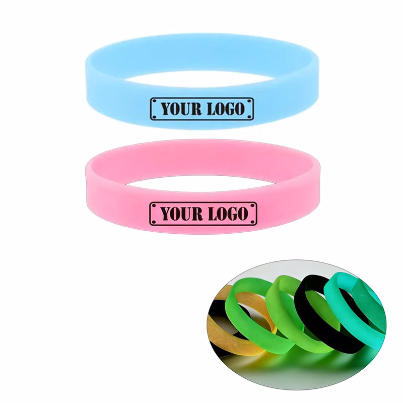 Glow In Dark Silicone Wristband With Custom Logo