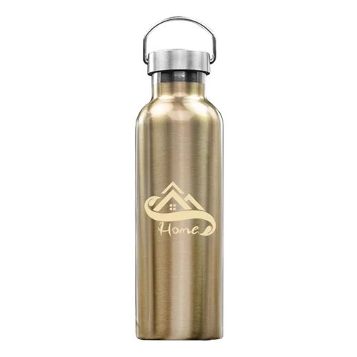 Canteen-style Stainless Steel Water Bottle - Double Wall, custom water bottle with logo imprint 1