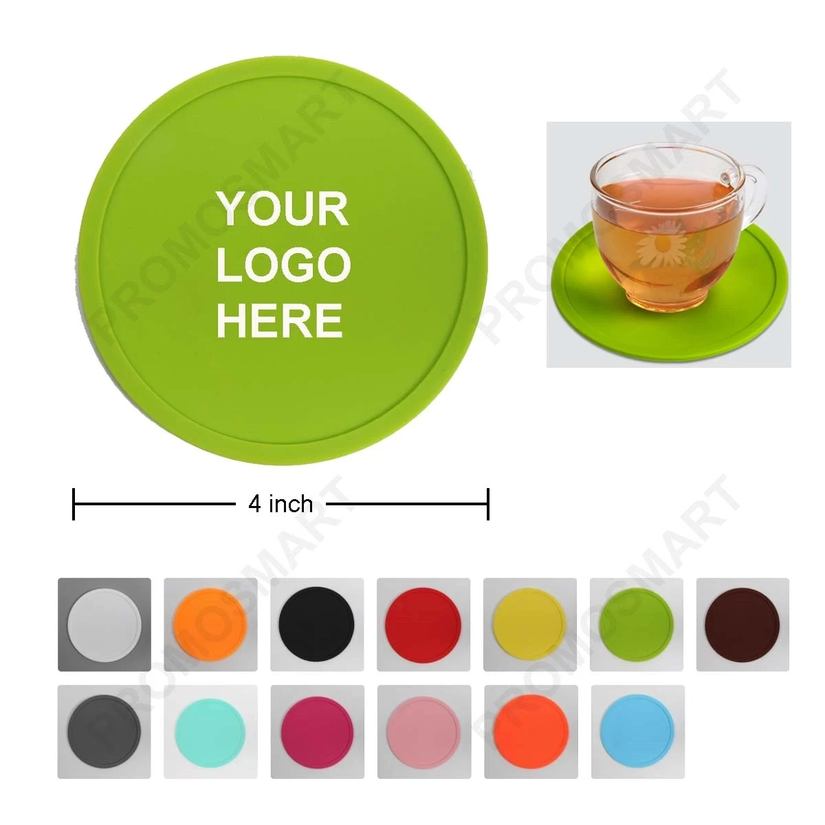 Round Double Layers Leather Cup Coaster 1