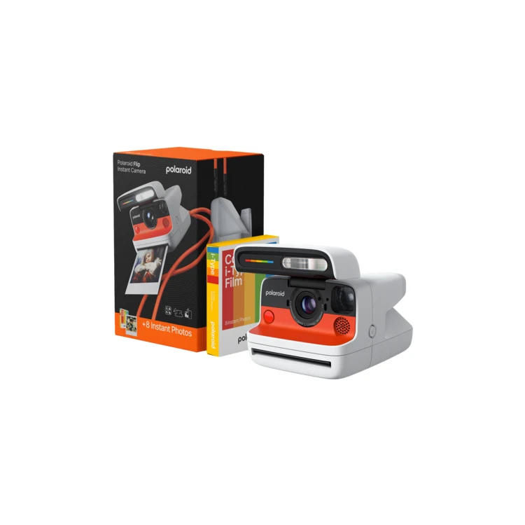Polaroid Flip Instant Camera + Color Film Bundle - White 1