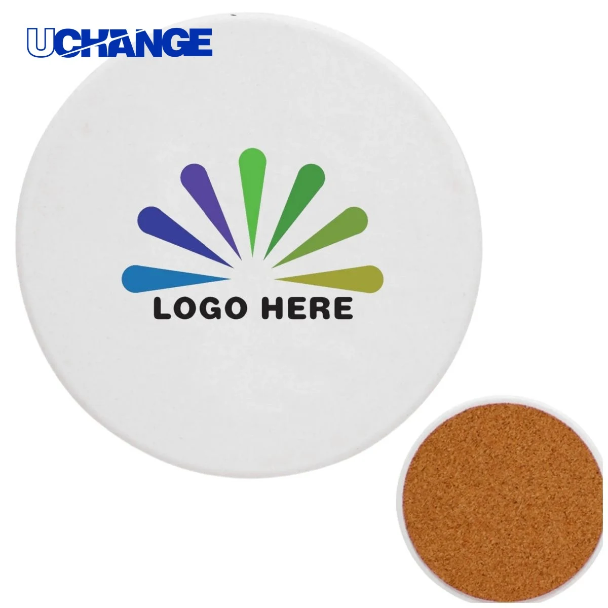 Full Color Round Ceramic Coaster Mat 1