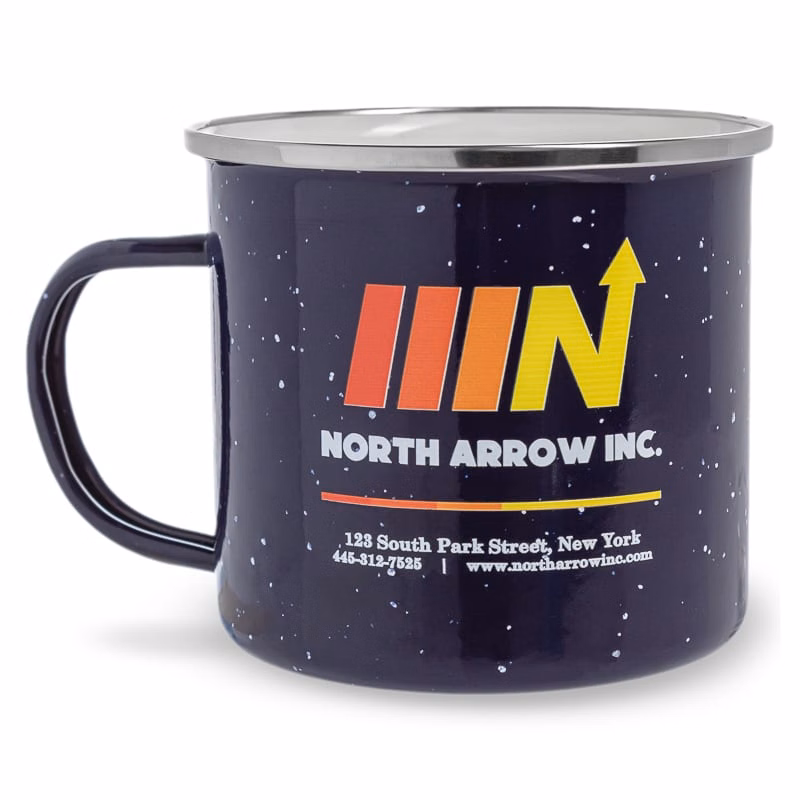16 Oz Custom Campfire Metal Mug