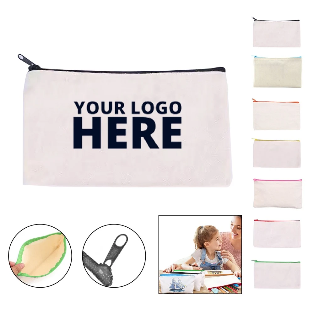 Blank Canvas Metal Zipper Bag 1