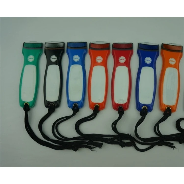 Flat flashlight with 2 LED bulbs 1