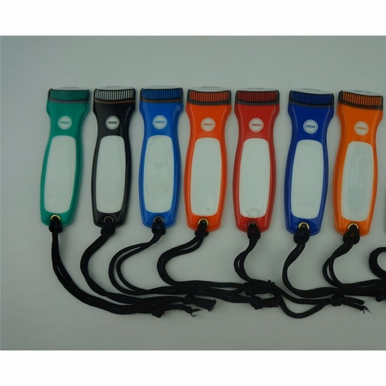 Flat flashlight with 2 LED bulbs