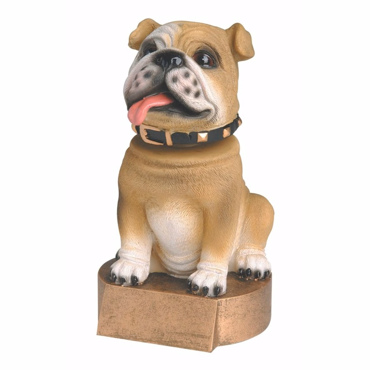 Bulldog - Brown Mascot Bobble Head Figure