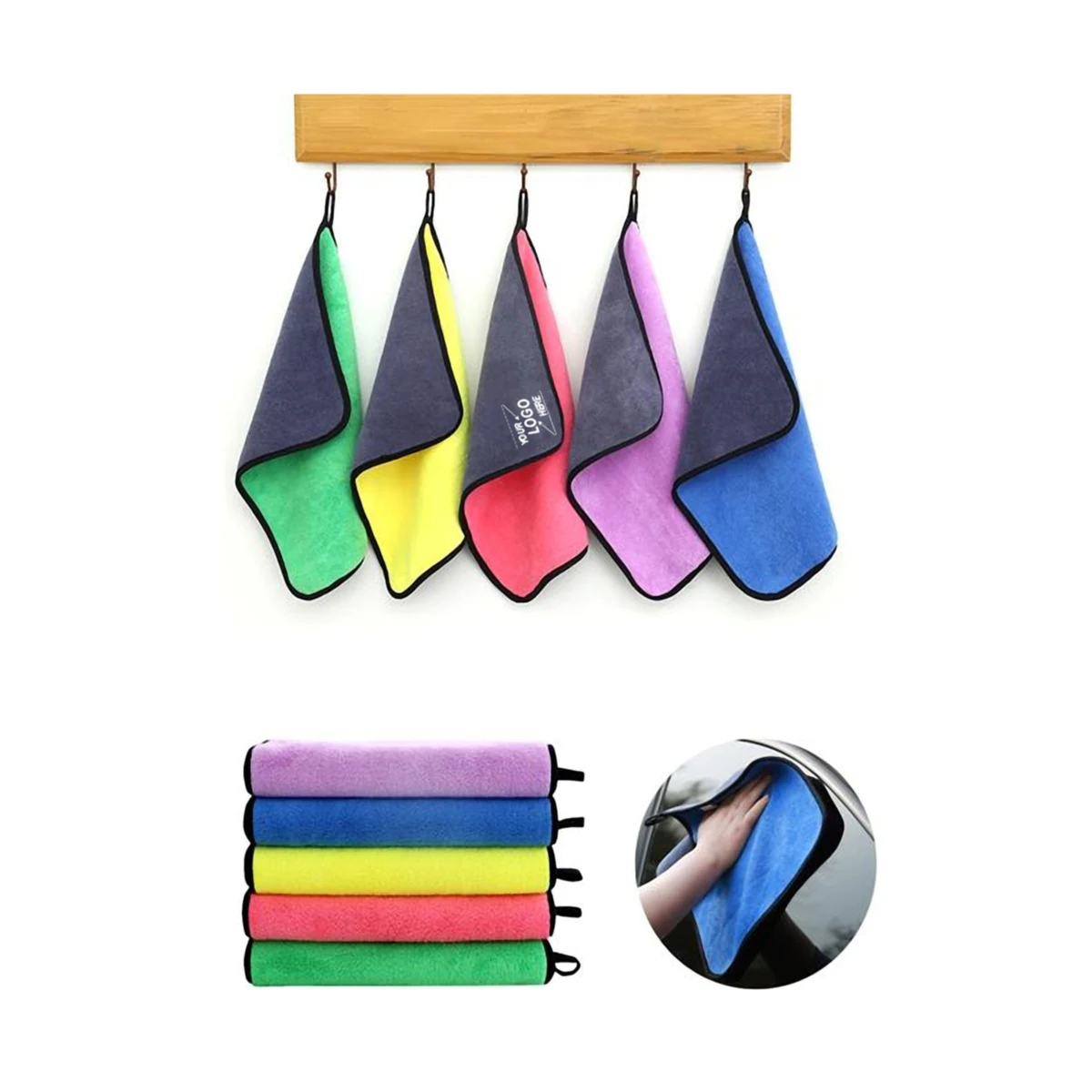 Microfiber Car Wash Cloth (11" x 15") 1