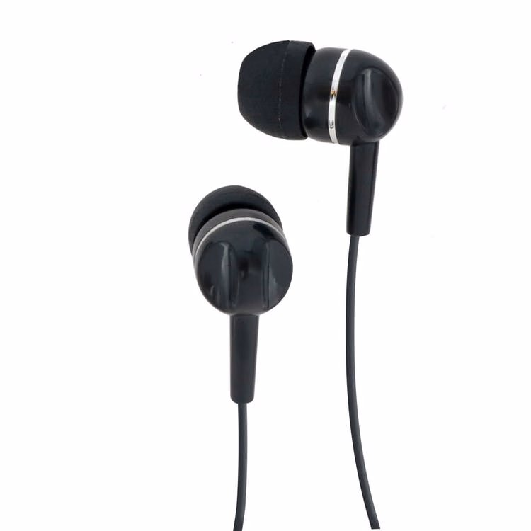 Single Use Earbuds - Black 3.5mm Silicone