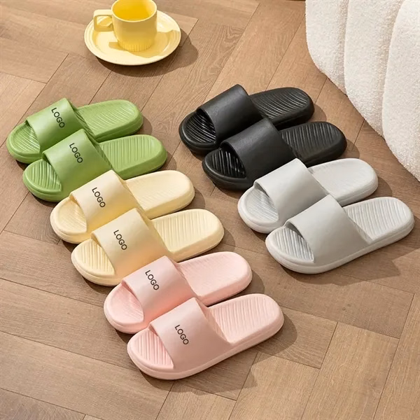 Custom EVA Non-Slip Shower Slippers Unisex — Lightweight Promotional Footwear