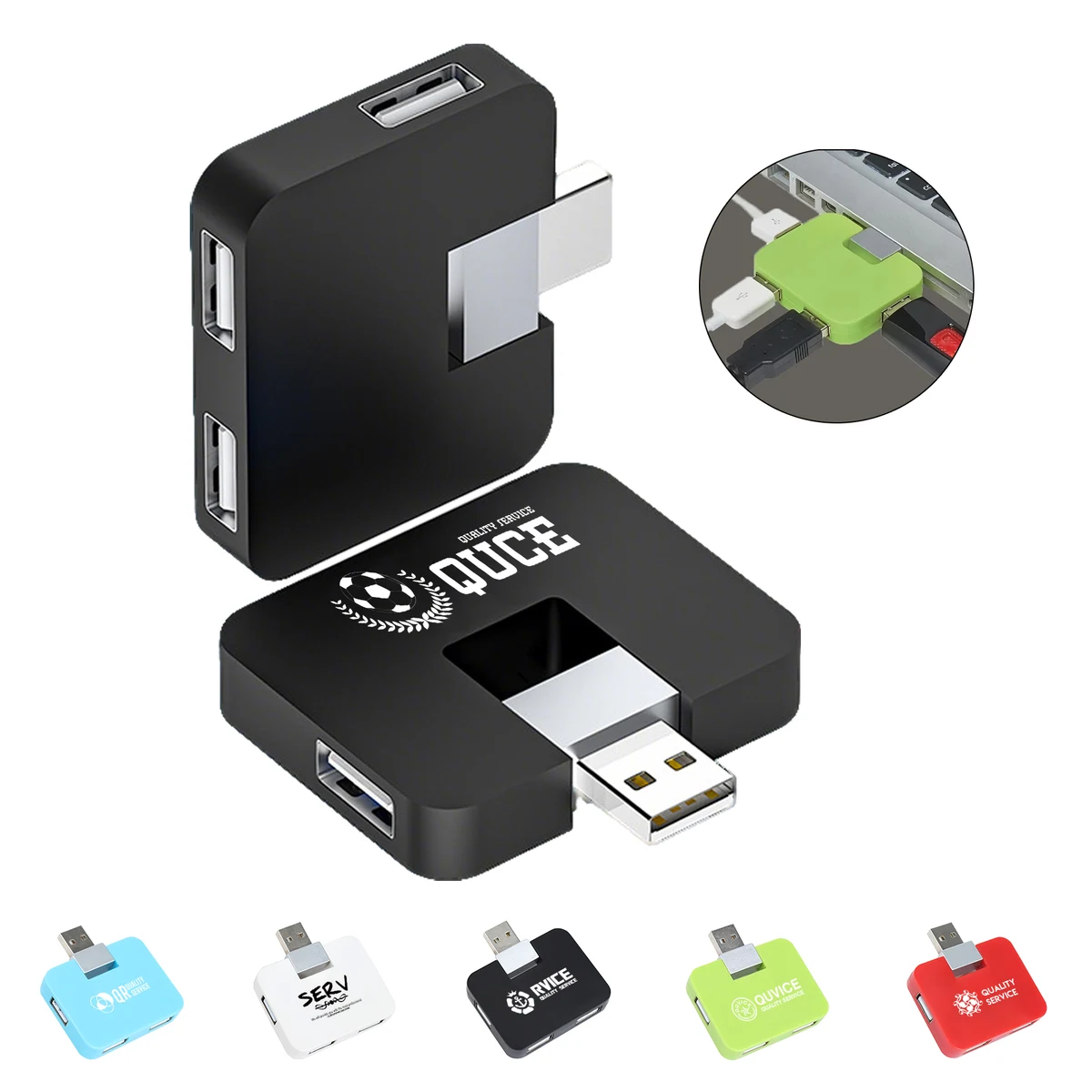 4 Port Mini USB Hub (MOQ: 50Pcs) 1
