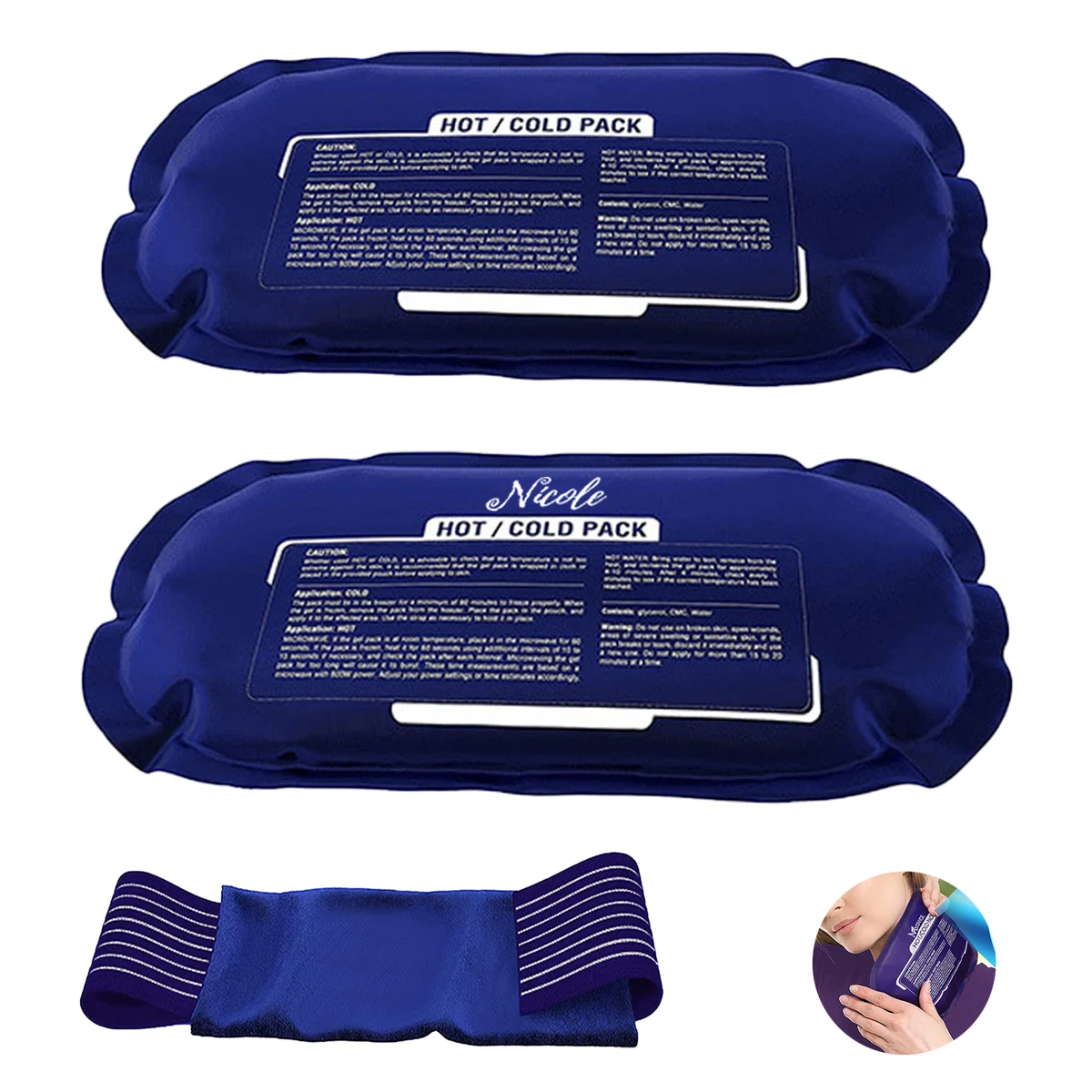 2-Pack Reusable Knee Ice Packs for Cold Therapy 1