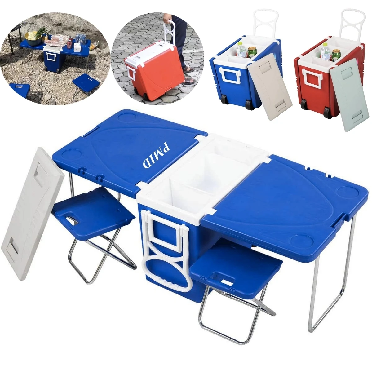 Multi Function Outdoor Picnic Camping Roller Cooler 1