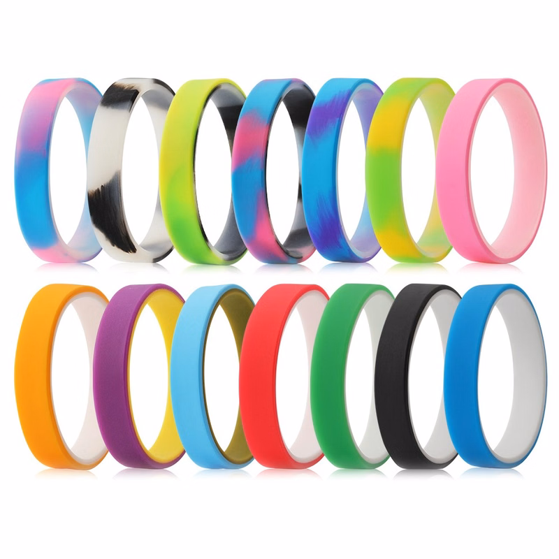Silkscren Printed Double-layered Silicone Wristband