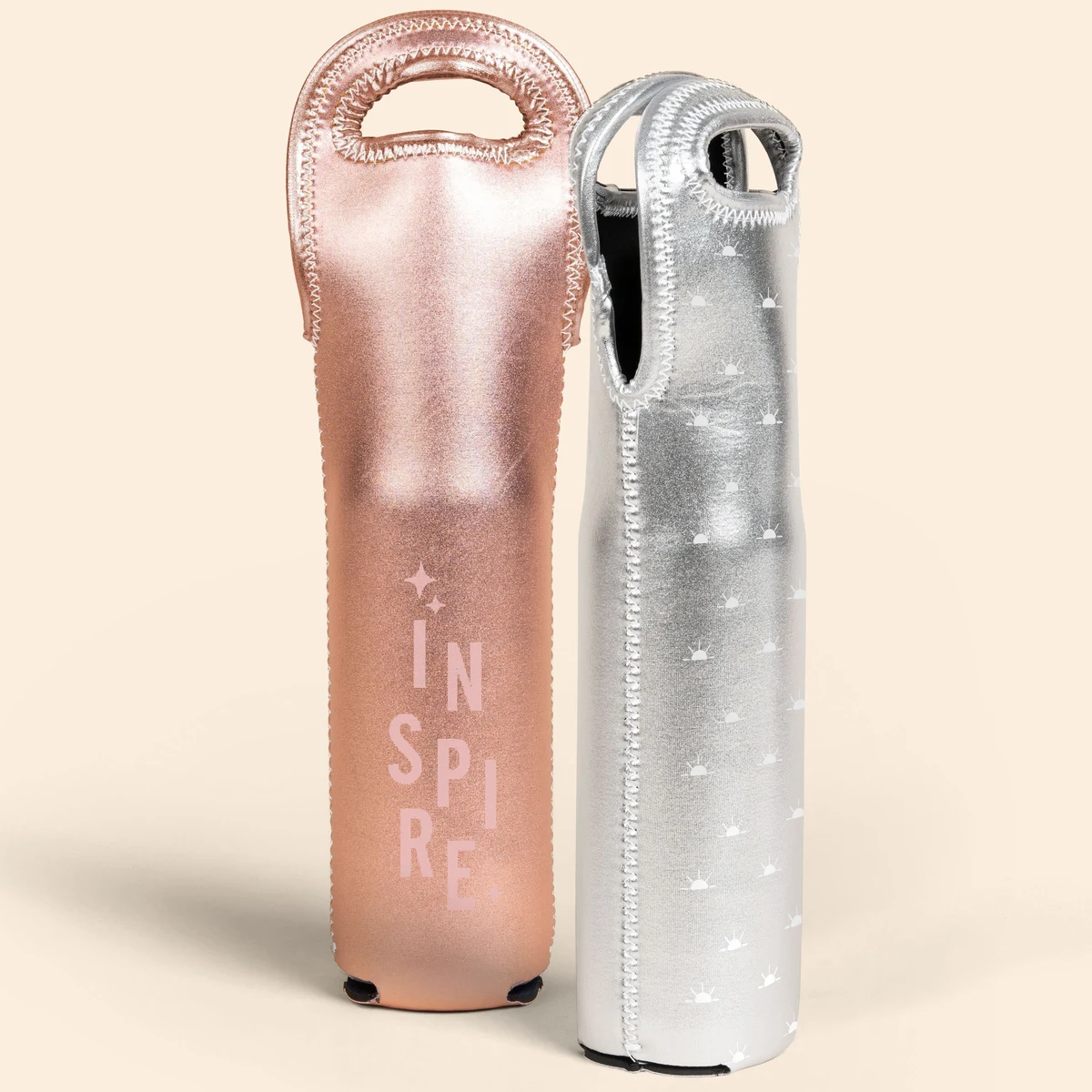 WINE TOTE - METALLIC NEOPRENE SINGLE 1