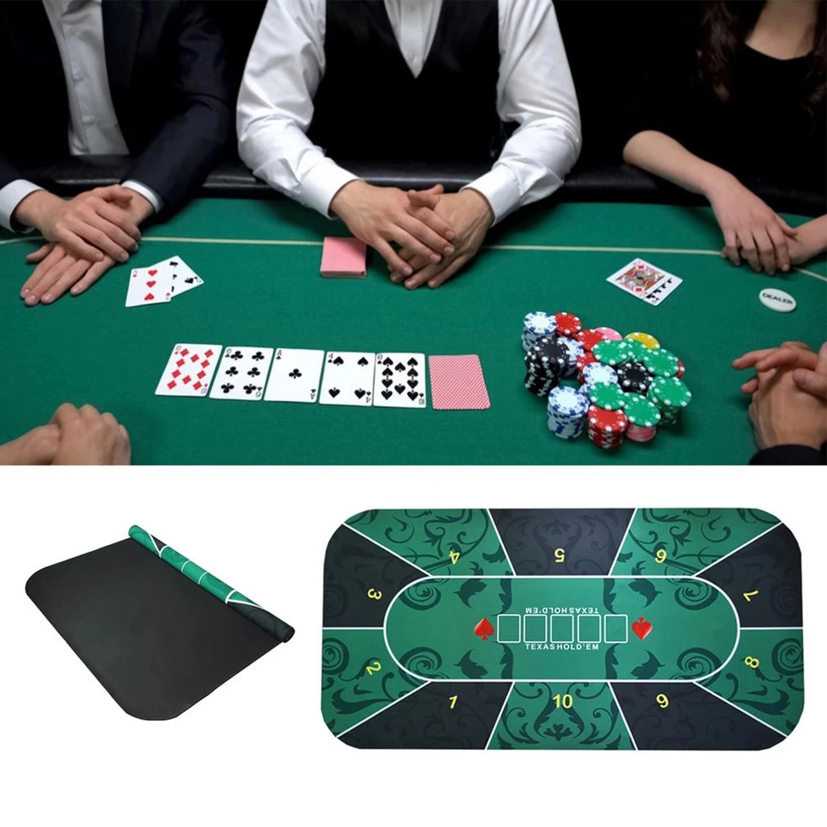 47"*24" Rubber Poker Table Mat 1