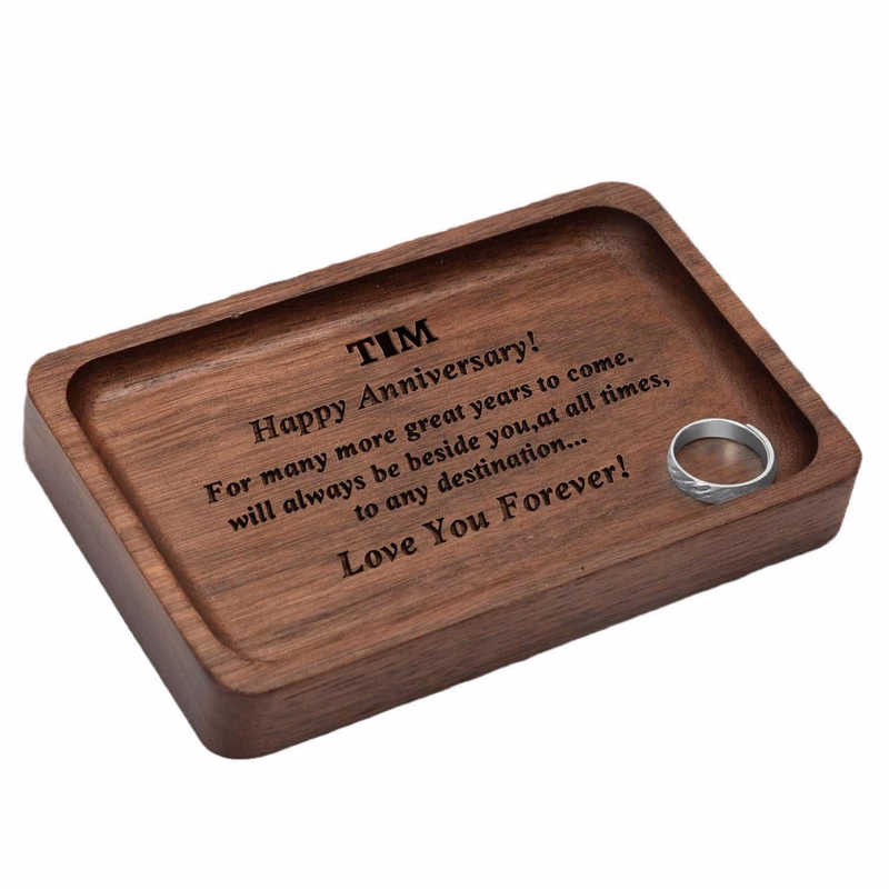 Small Wood Jewelry Dish
