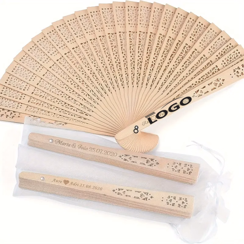 Carved Hollow Wooden Fan