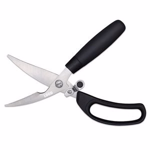 Stainless Steel Kitchen Scissors With Ergonomic Grip And Serrated Blade