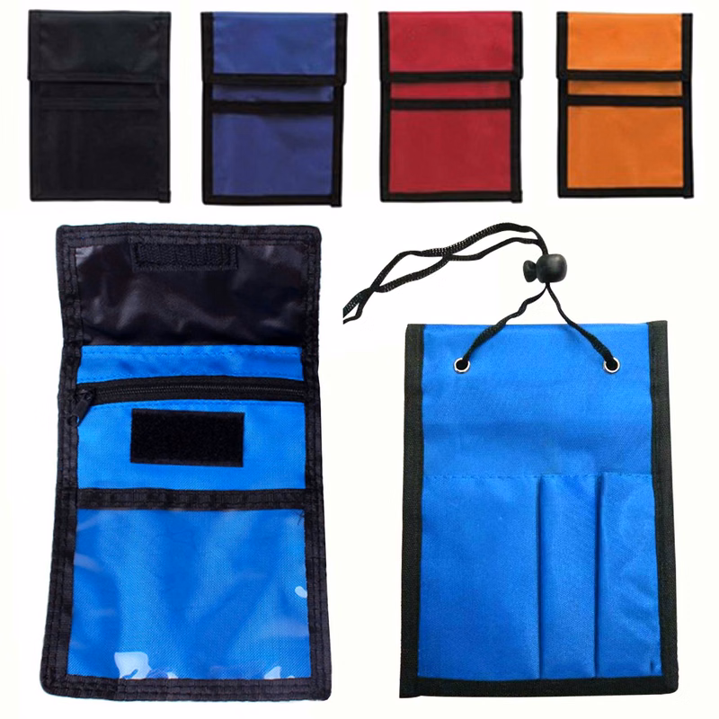 Oxford Cloth Neck Wallet with Pen Holder ID Badge Holder