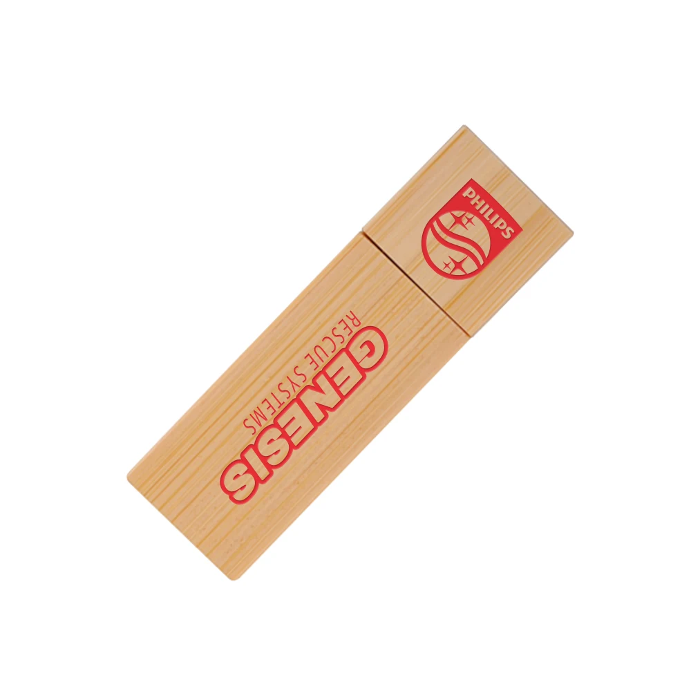 Elburn Ecru Bamboo Flash Drive 1