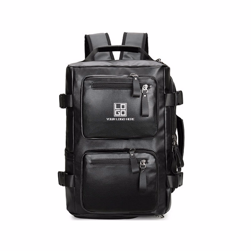 Large Leather Backpack With Double Handles