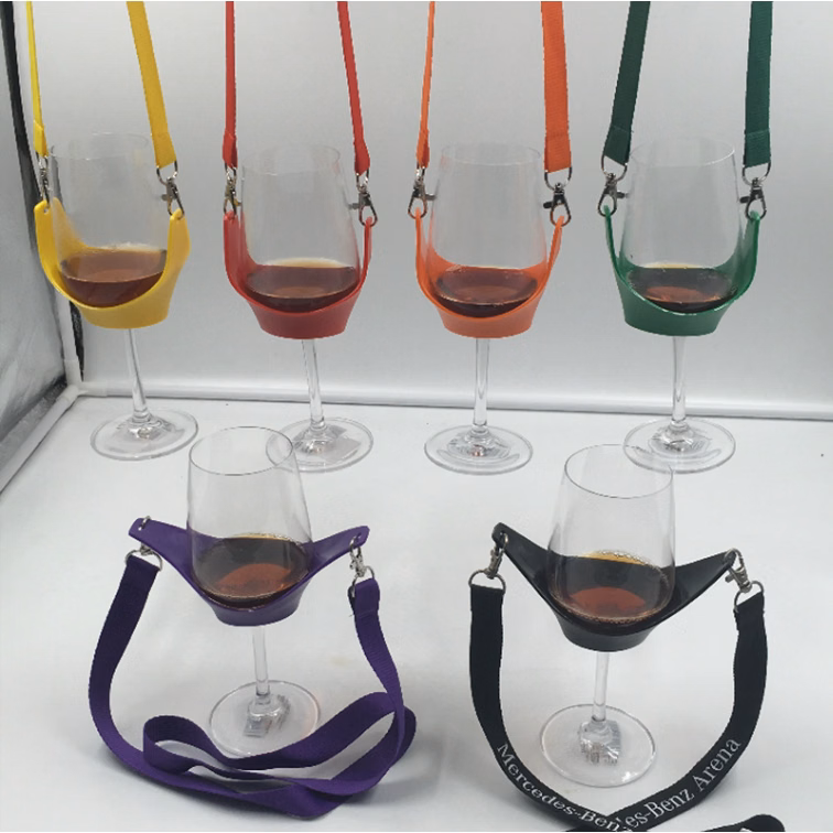 Wine Glass Cup Holder Polyester Lanyards