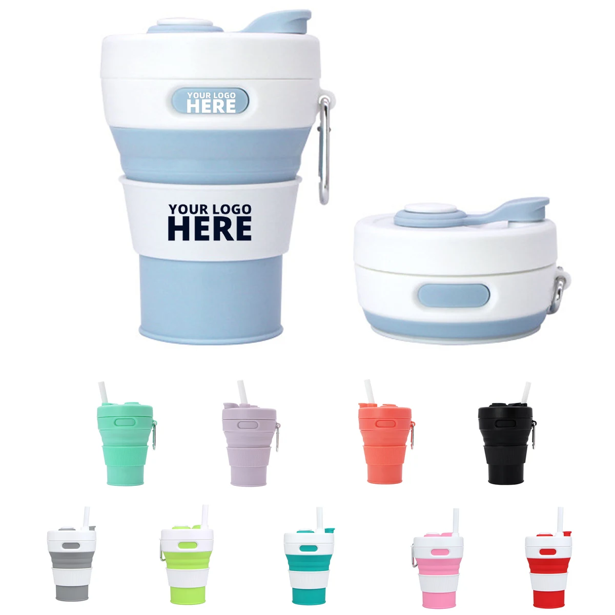15 OZ Collapsible Silicone Travel Cup 1