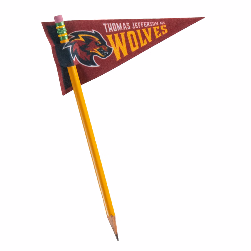 2 1/2" x 5" Pencil Pennant, Full Color