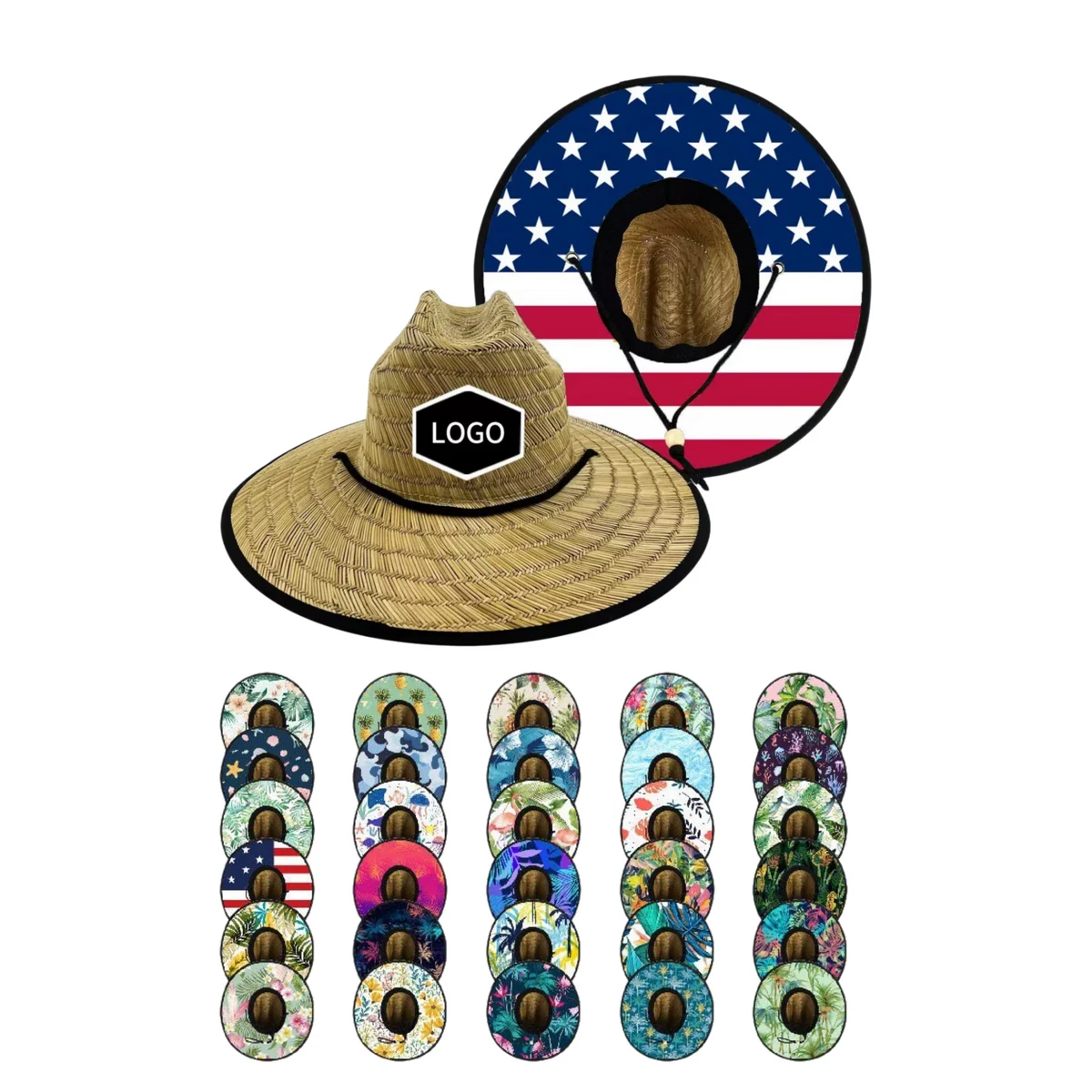 Wide-Brim Coastal Sun Straw Hat 1