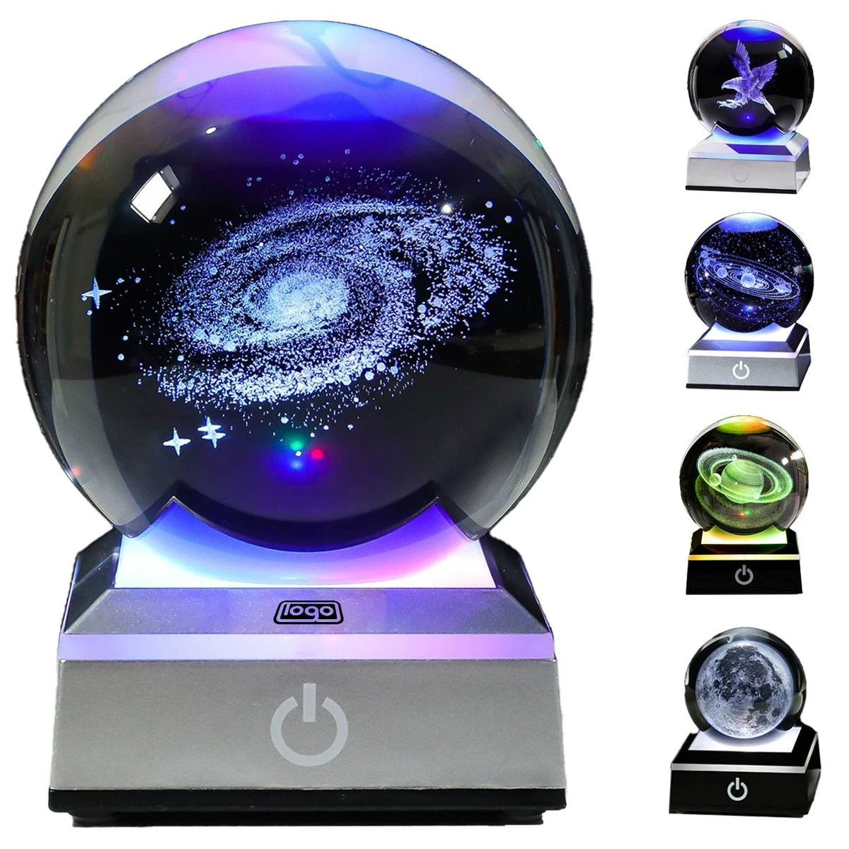 Illuminated Crystal Ball Ornament 1