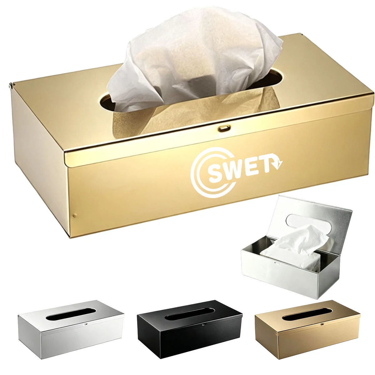 Stainless Steel Tissue Box 1