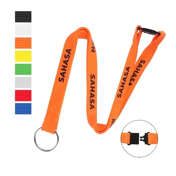 Custom 36-Inch Polyester Lanyard with Safety Breakaway & Split Ring — Event ID Holder 1
