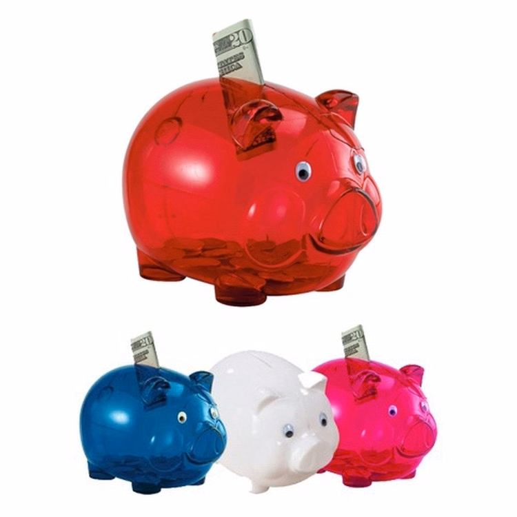 Promotional Translucent Piggy Coin Bank