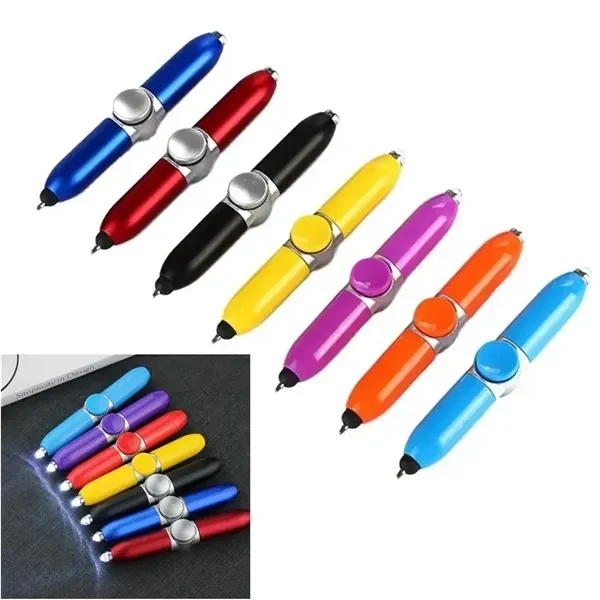 Custom LED Flashlight Finger Gyro Stylus Pen — Multi Function Tech Accessory Promo 1