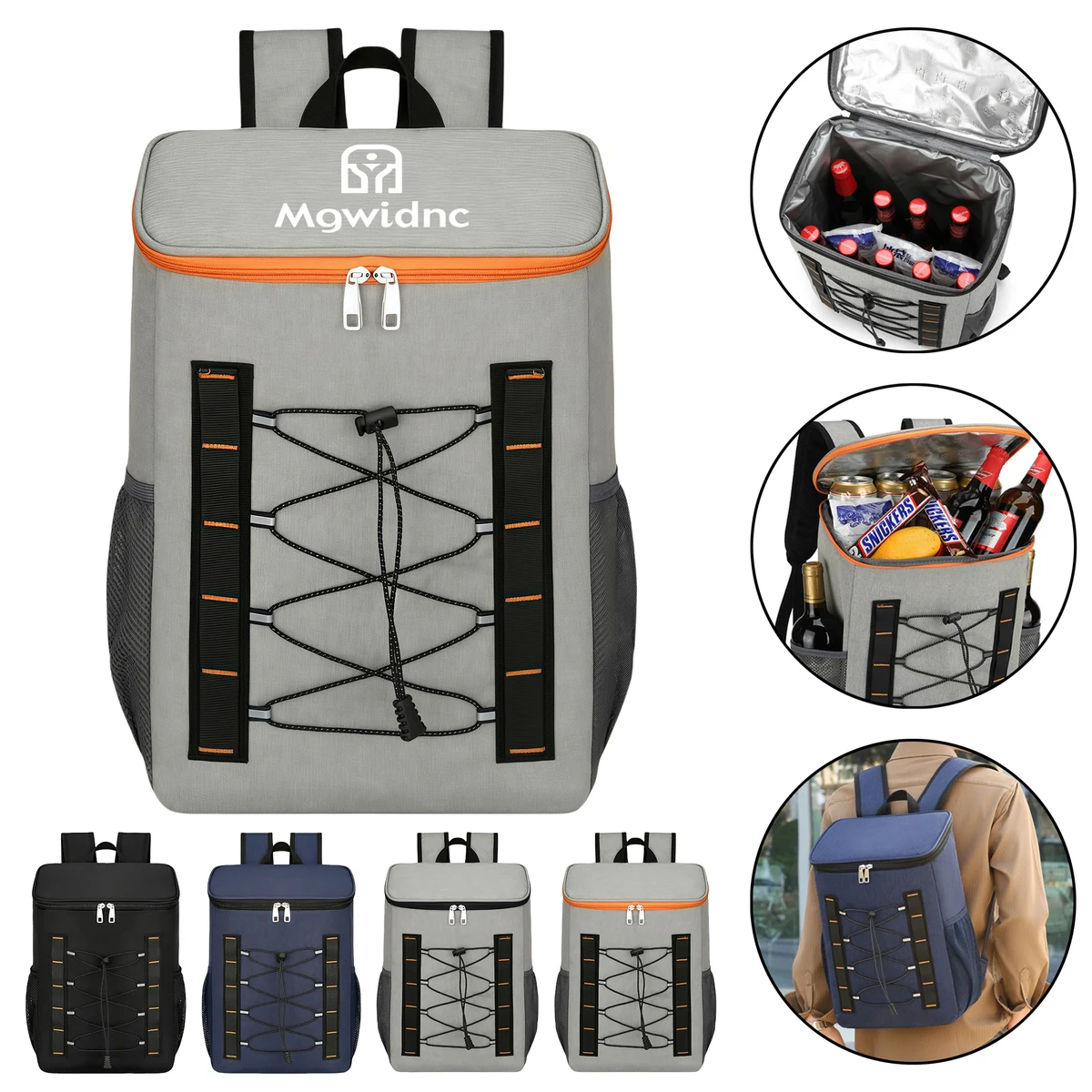 Large Capacity Camping Picnic Cooler Backpack, New Double Layer Insulated Outdoor Backpack with Mult 1